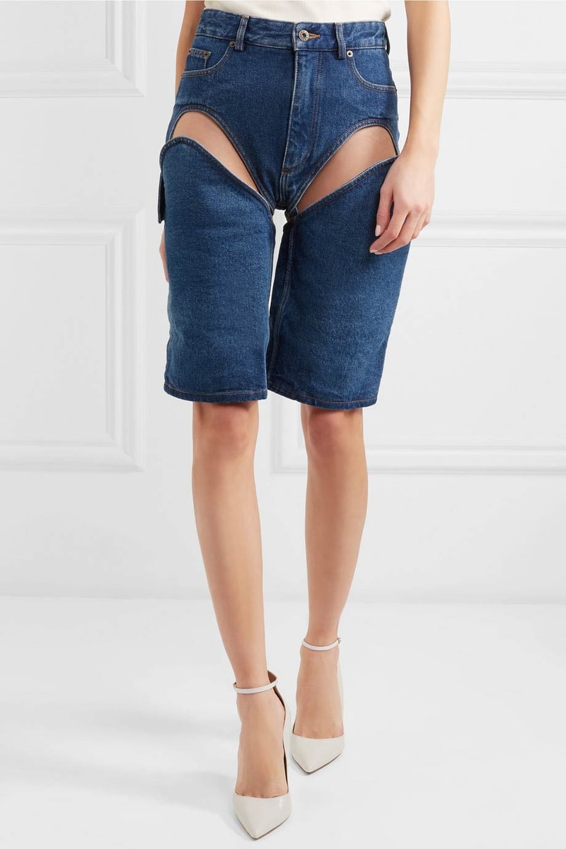 Y Project Detachable Cutout Denim Shorts