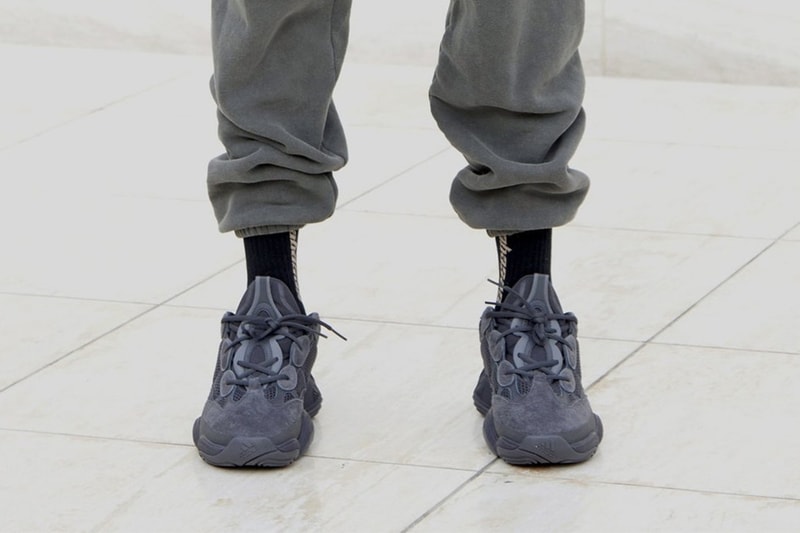 Kanye West adidas YEEZY 500 Utility Black On Foot