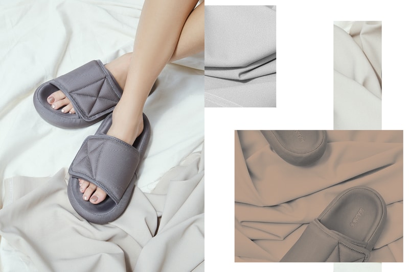 YEEZY Season 6 Flatform Slides Gray