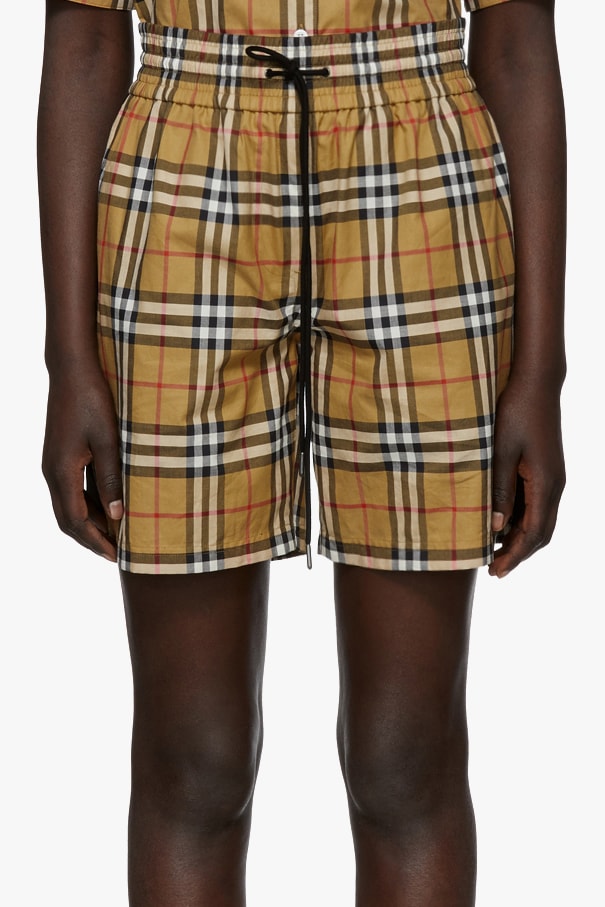 Burberry Plaid Oversized Shirt Bomber Jacket Short Sleeve Shirt Shorts