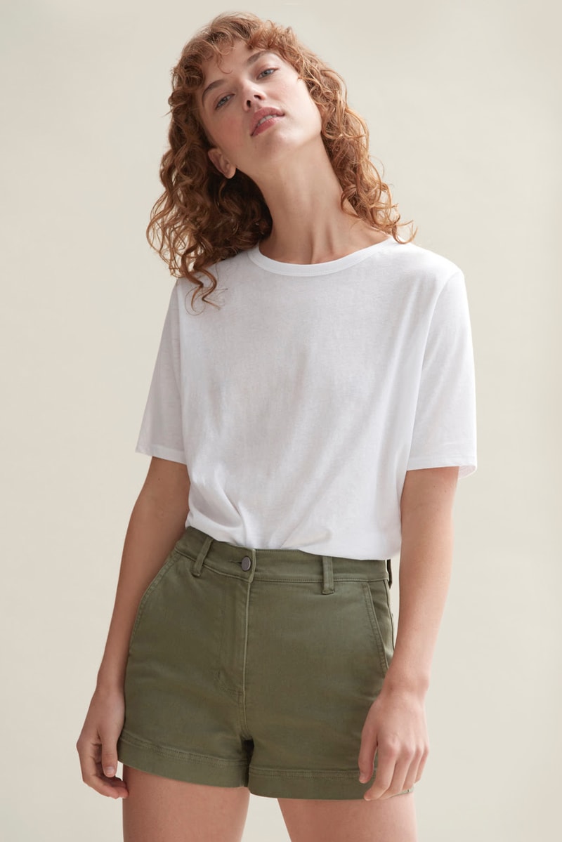 Everlane Breathable Air T-shirt Cami White Pink Navy Light Brown