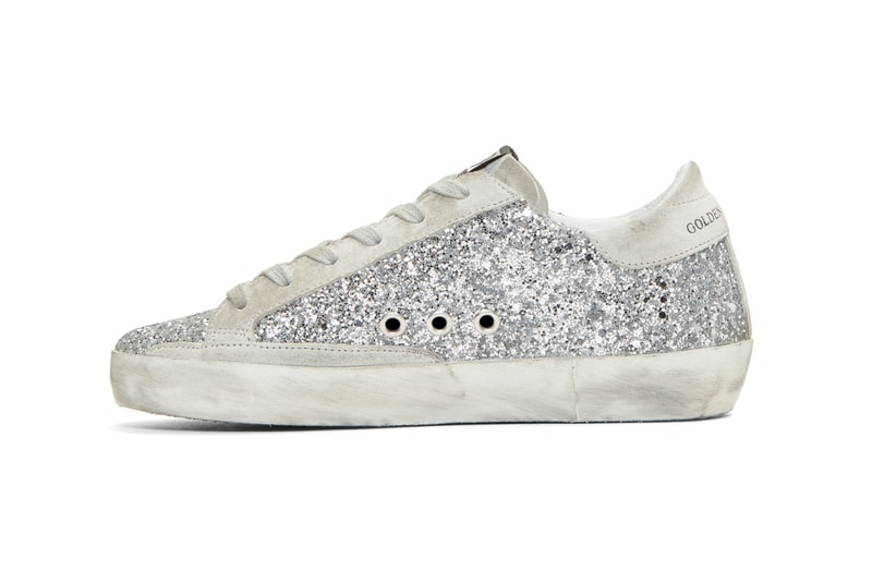 Golden Goose Exclusive Superstar Sneakers Silver & Grey