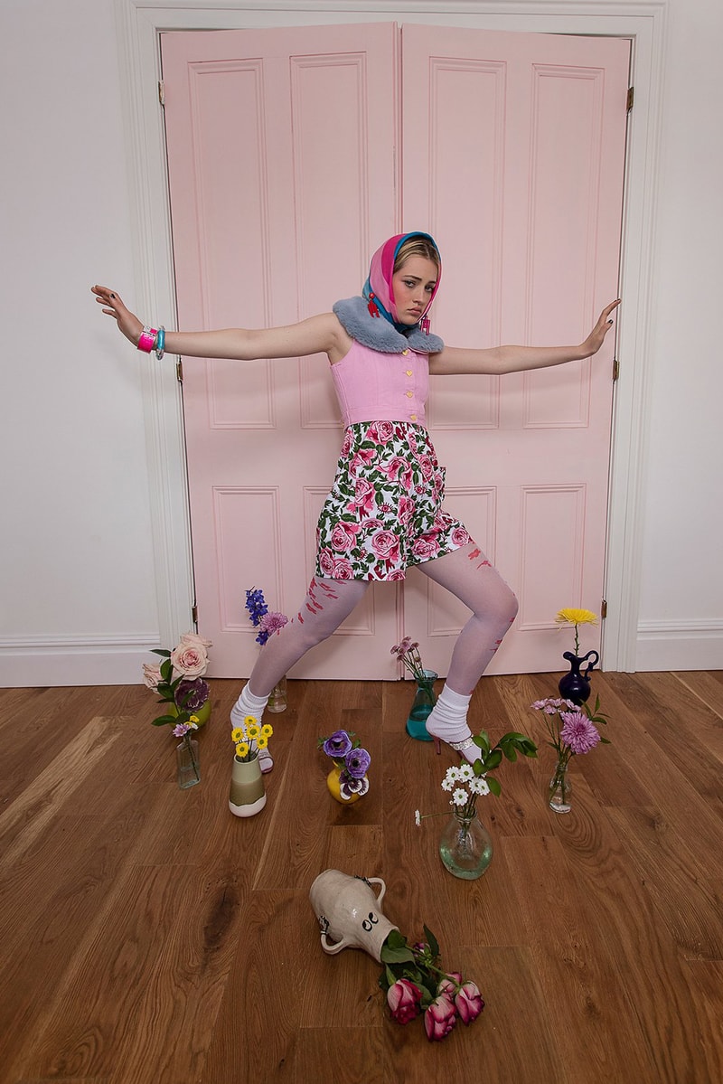 Lazy Oaf G.E.M SS18 Collection Black Bear Dress Pink Denim Jacket Pink Romper
