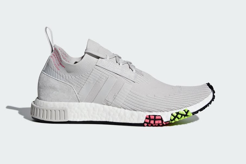 adidas Originals NMD Racer Primeknit White Orange Grey Pink Green Sneakers