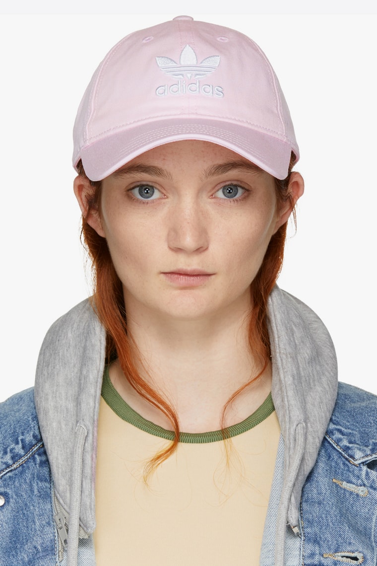 adidas Originals Logo Baseball Cap Pink Black Red