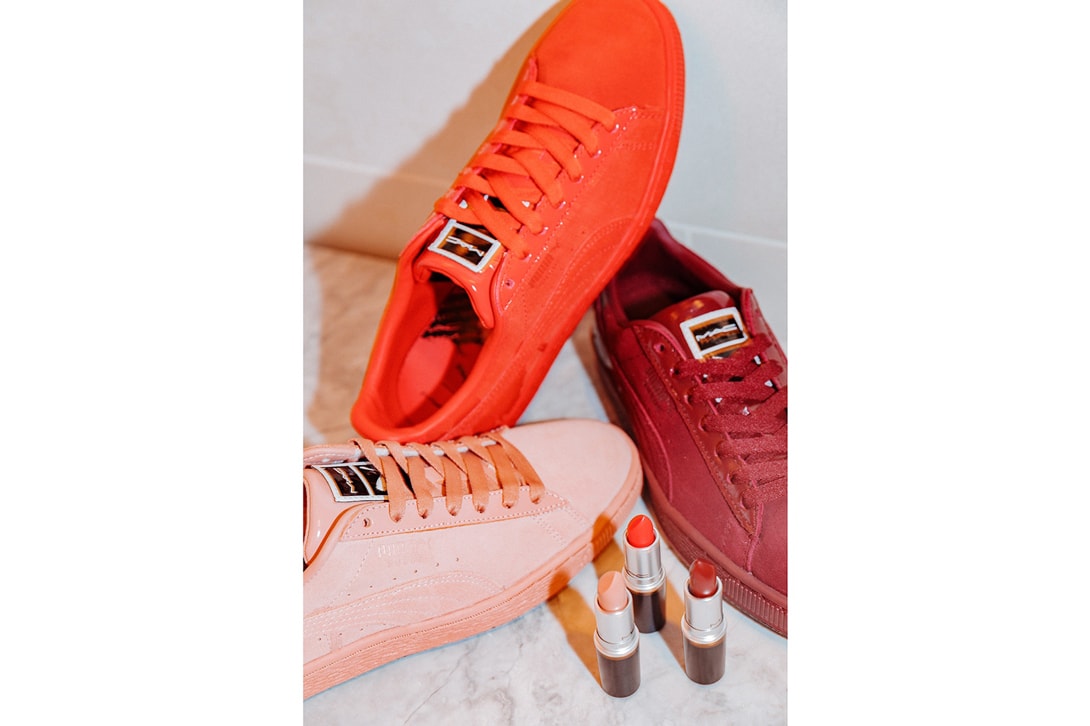 PUMA Suede 50 x MAC Pack Lady Danger Red