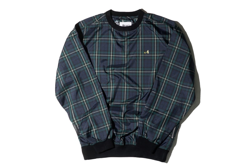 Awake NY Spring/Summer 2018 Plaid Windbreaker Pullover Jacket Navy