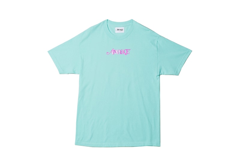 Awake NY Spring/Summer 2018 Metallic Foil Logo Tee Seafoam with Purple Metallic Logo