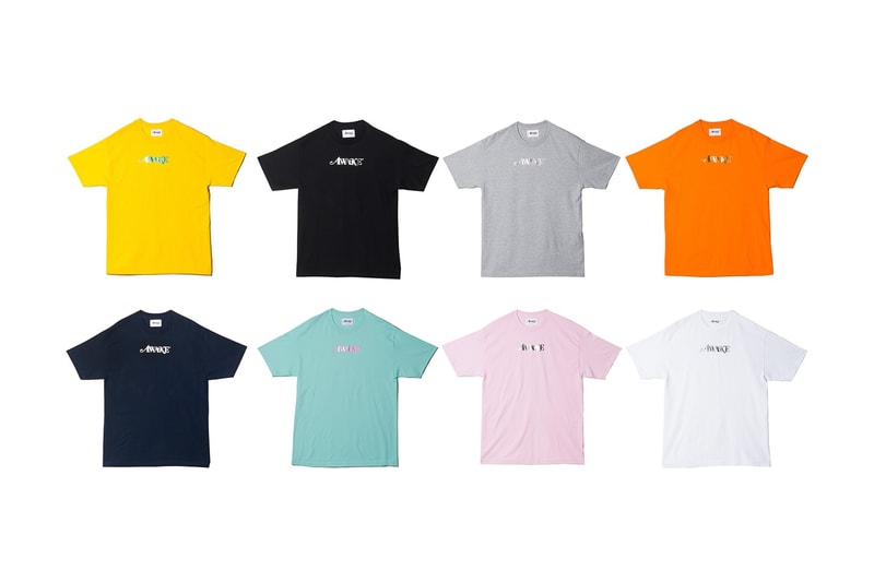 Awake NY Spring/Summer 2018 Metallic Foil Logo Tee Yellow Black Grey Orange Navy Seafoam Pink White