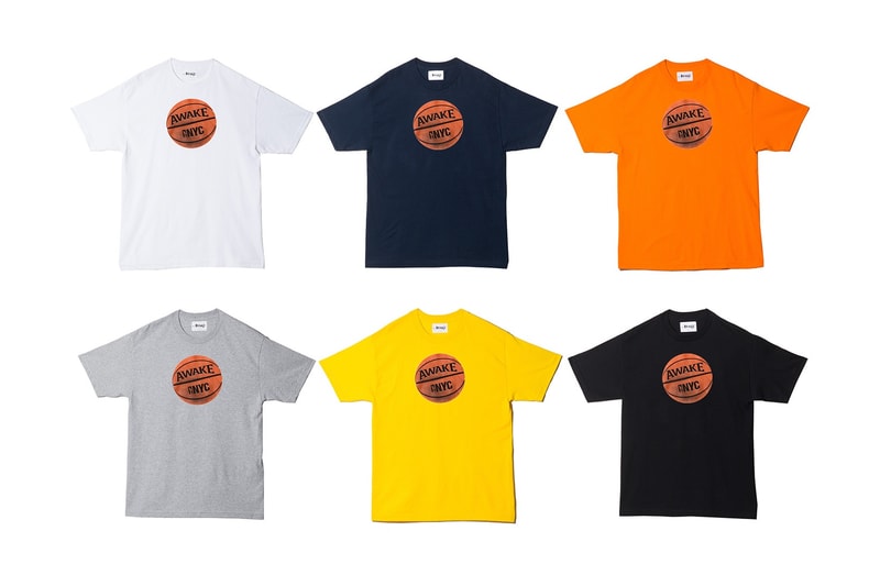 Awake NY Spring/Summer 2018 Hoop Tee White Navy Orange Grey Yellow Black