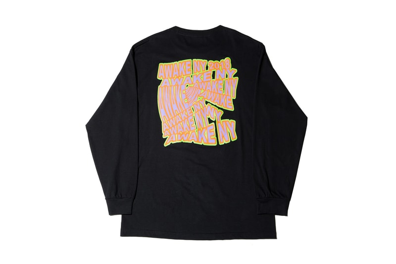 Awake NY Spring/Summer 2018 Wave Logo Longsleeve Tee Black