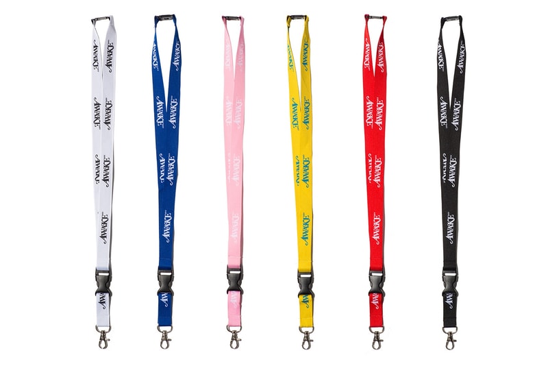 Awake NY Spring/Summer 2018 Logo Lanyard White Blue Pink Yellow Red Green