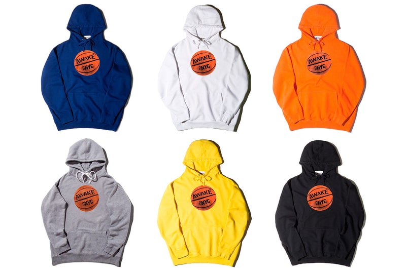 Awake NY Spring/Summer 2018 Hoop Hoodie Navy White Orange Grey Yellow Black