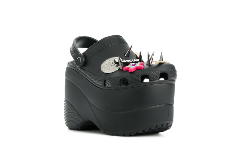 Balenciaga Platform Crocs Rubber Shoe Sandal Ugly Shoe Detail Gems Trend Spring Summer 2018 Runway Statement