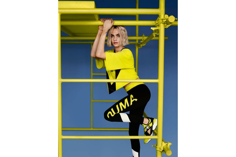 Cara Delevingne PUMA Muse Cut-Out Yellow