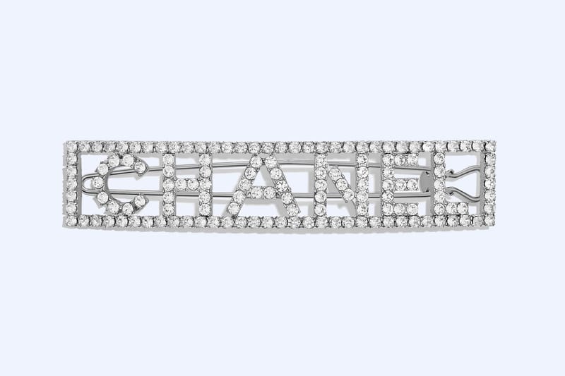 Things Don't Get More Luxurious Than Chanel's Crystal-Studded Logo Hair Clip