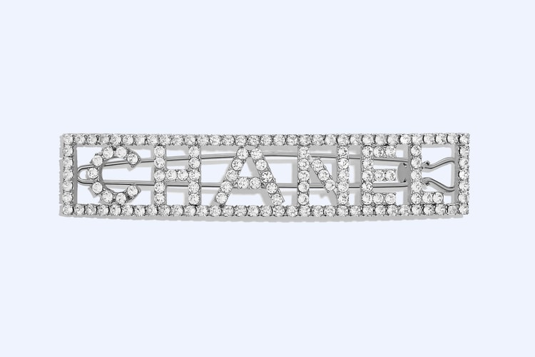 Things Don't Get More Luxurious Than Chanel's Crystal-Studded Logo Hair Clip
