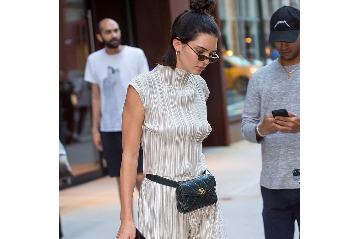 Chanel Vintage Belt Bag Fanny Pack Kendall Jenner Bella Hadid Ariana Grande Kourtney Kardashian Celebrity Street Style