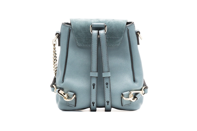 Chloé Mini Faye Leather Backpack Blue