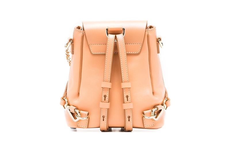 Chloé Faye Leather Backpack Blush Pink