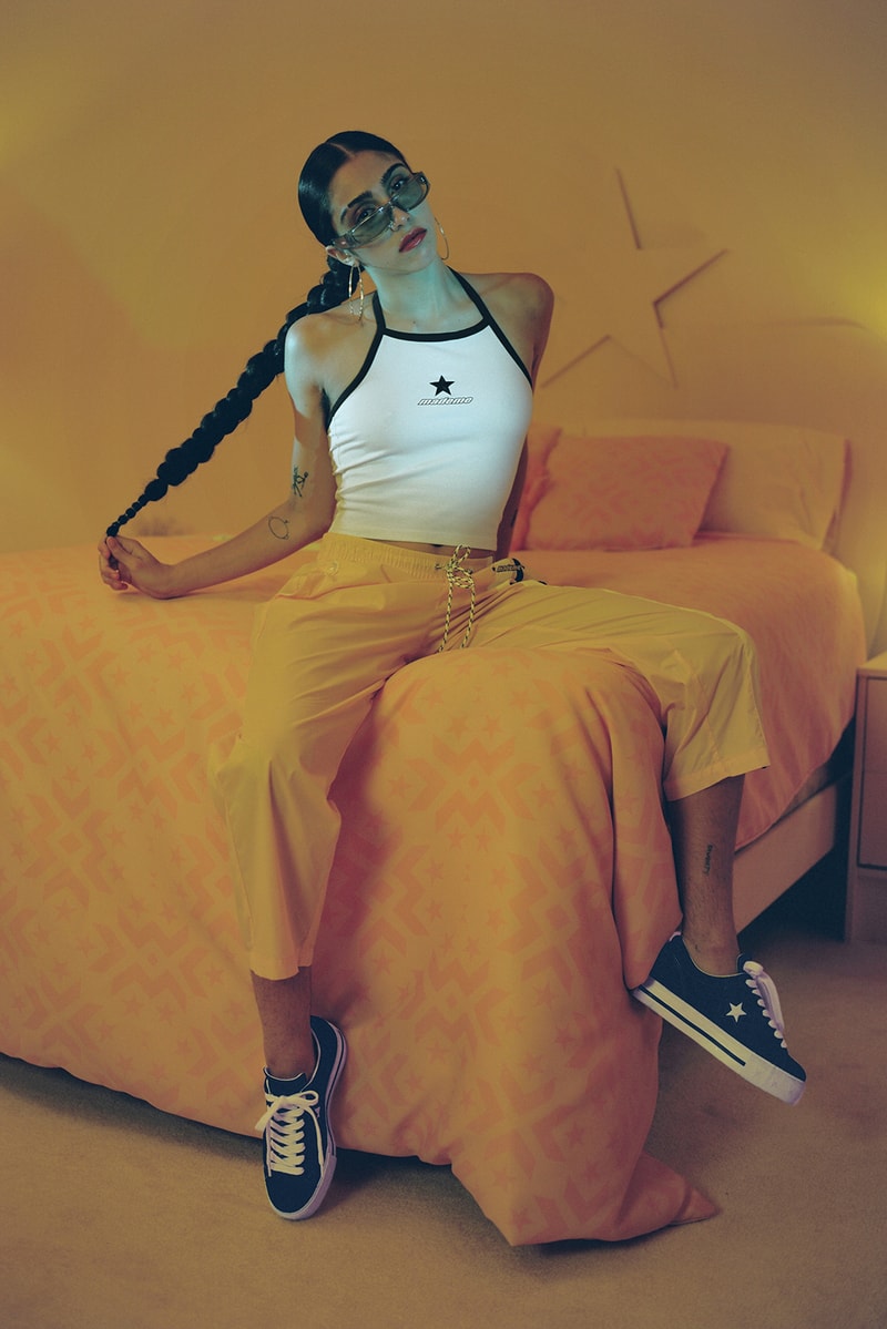 Converse MadeMe Lourdes Leon White Halterneck Top Platform One Star Sneakers