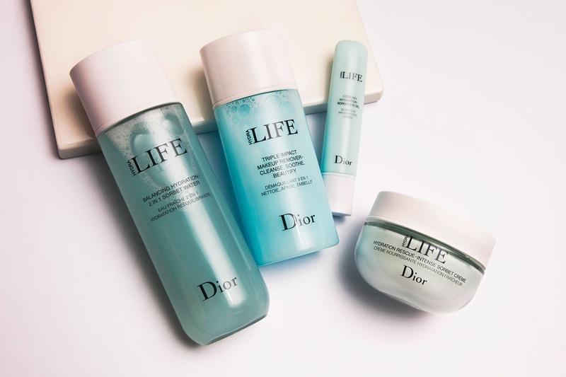 dior beauty hydra life skincare toner sorbet creme eye gel cream makeup remover