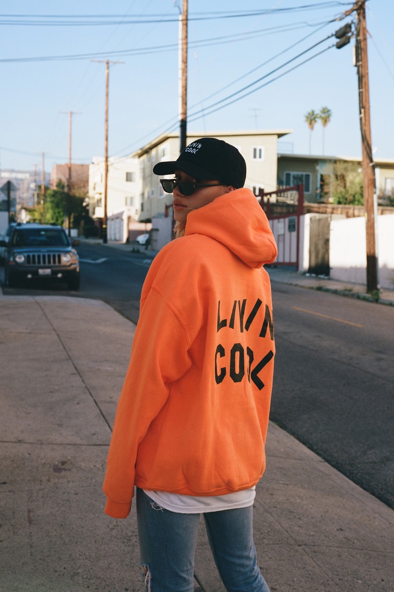 livin cool Emanuele D'Angelo Lookbook Logo Hoodie Orange