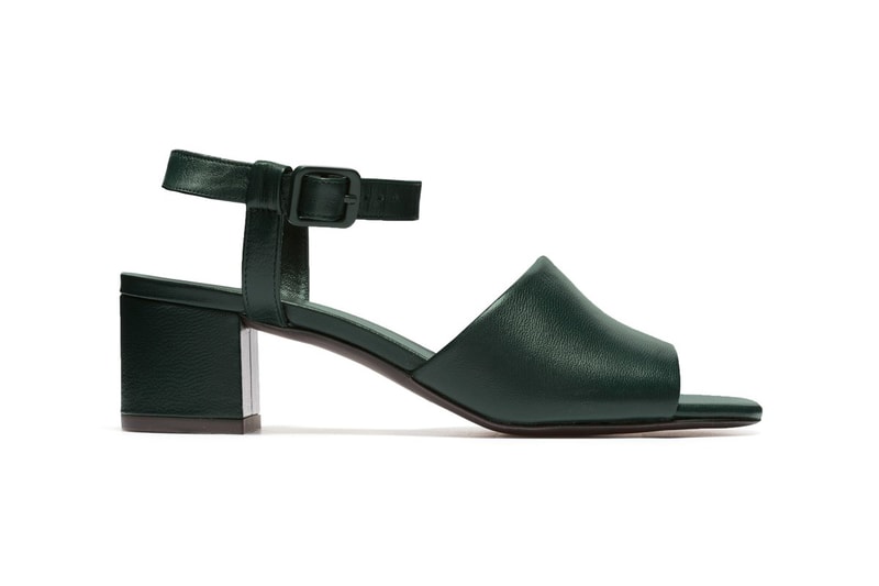 Everlane Block Heel Sandal Dark Green