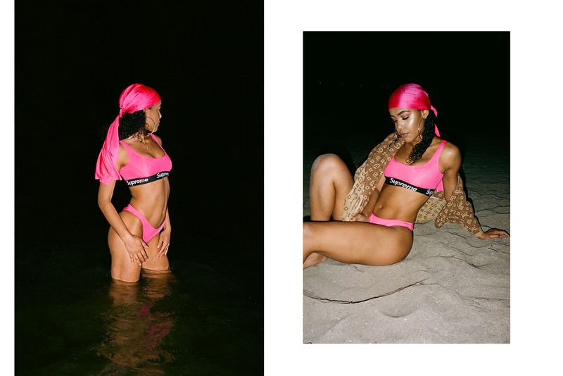 Frankie Collective Supreme Active Set Pink Neon Reworked Louis Vuitton Towel