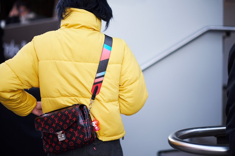 Gen Z Yellow Puffer Jacket Louis Vuitton Bag Fashion Week Street Style