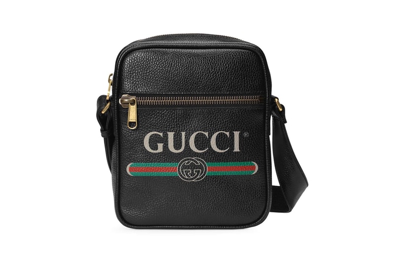 Gucci Logo Messenger Bag Black