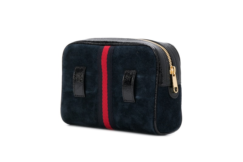 Gucci Ophidia Belt Bag in Red and Navy Designer Fanny Pack Suede