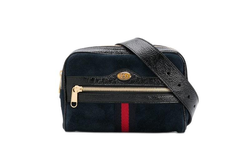Gucci Ophidia Belt Bag in Red and Navy Designer Fanny Pack Suede