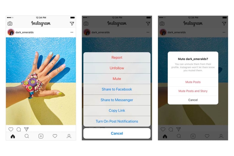 Instagram Mute Function