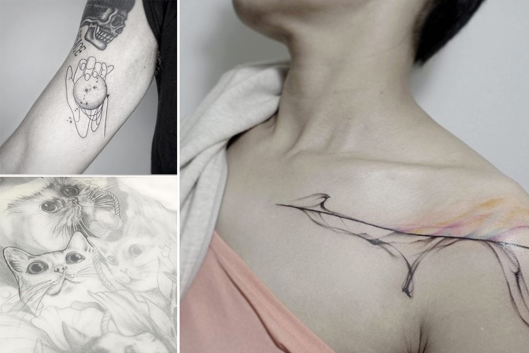 5 Tattoo Artists to Follow on Instagram Sasha Masiuk Baby Shoe Sophie Lee Miryam Lumpini