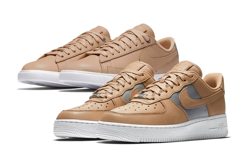 Nike Air Force 1 and Blazer Low in "Tan Silver" Sneaker Silhouette