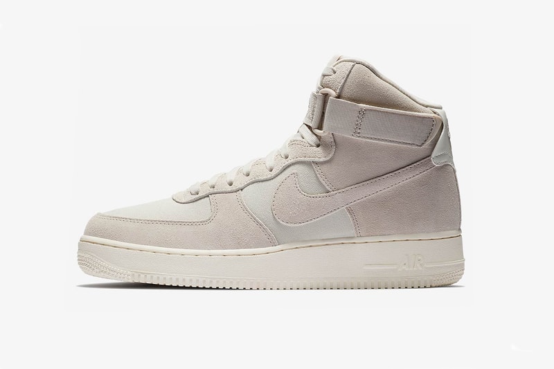 nike air force 1 hi high suede dusky pink powder blue mustard yellow