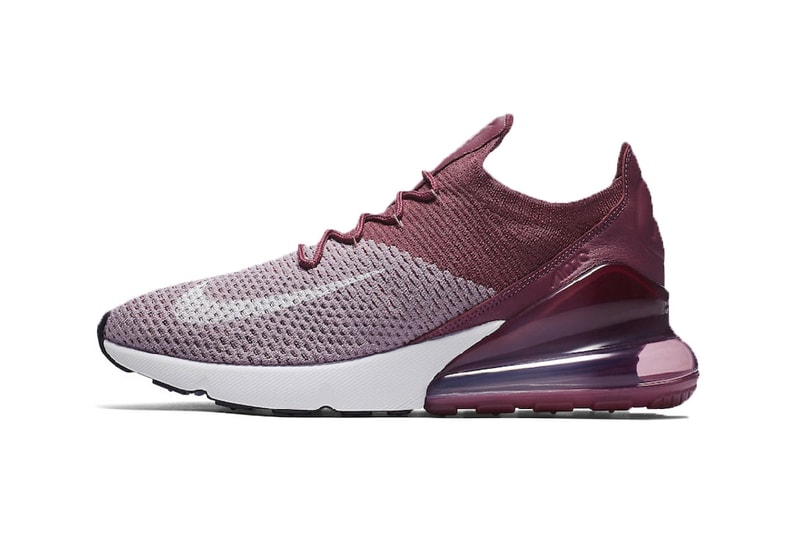 Nike Air Max 270 Flyknit Plum Fog Maroon Red Sneaker