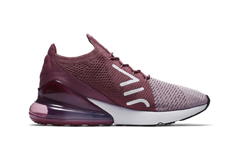 Nike Air Max 270 Flyknit Plum Fog Maroon Red Sneaker