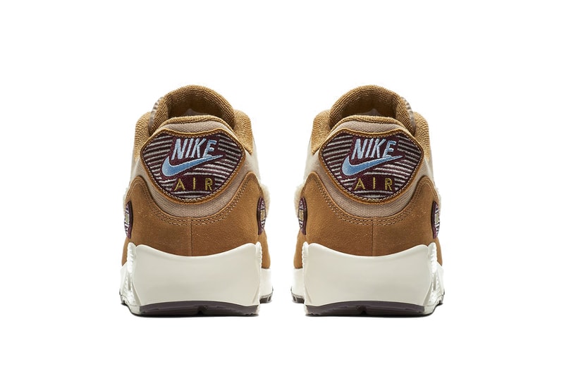 Nike Air Max 90 Chenille Swoosh Brown Textured Sneaker Retro