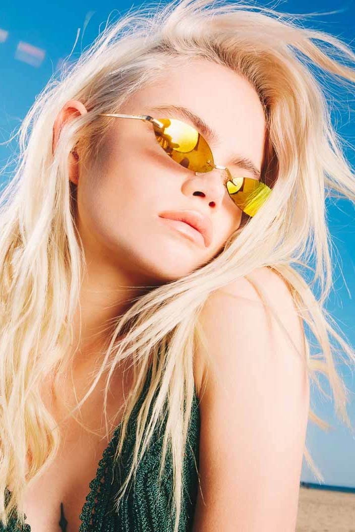 Poppy Lissiman Morpheus Sunglasses Gold Mirror