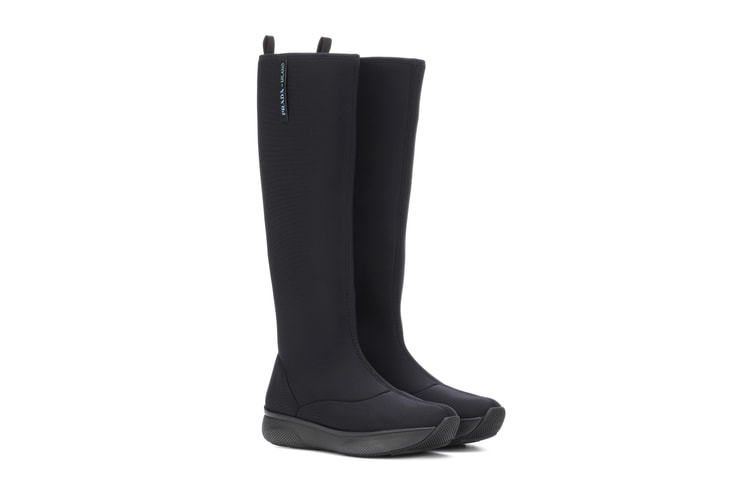 Prada's Neoprene Boots Arrive in a Knee-High Iteration