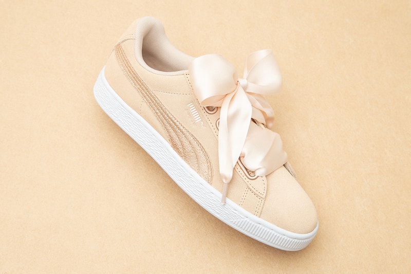 PUMA Suede Heart Luna Lux Cream Tan Smoked Pearl Sneakers