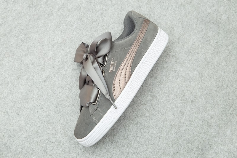PUMA Suede Heart Luna Lux Cream Tan Smoked Pearl Sneakers