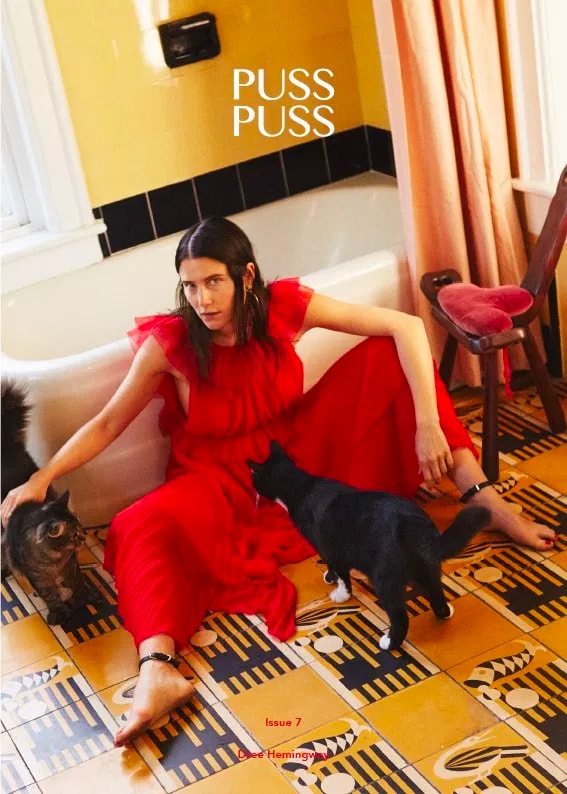 PUSS PUSS Cat Fashion Magazine Cover Dree Hemingway