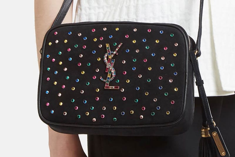 Saint Laurent's New Lou Bag Is Covered in Rainbow Crystals