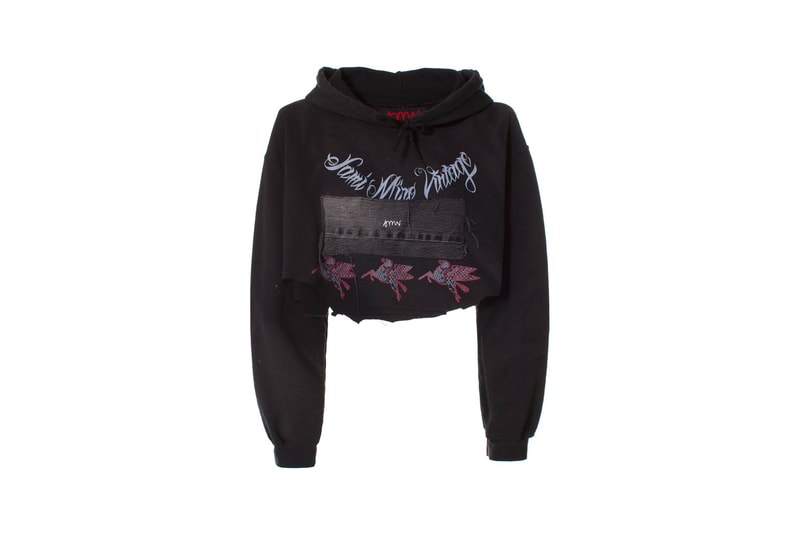 Sami Miro Vintage VFILES Cropped Hoodie Black