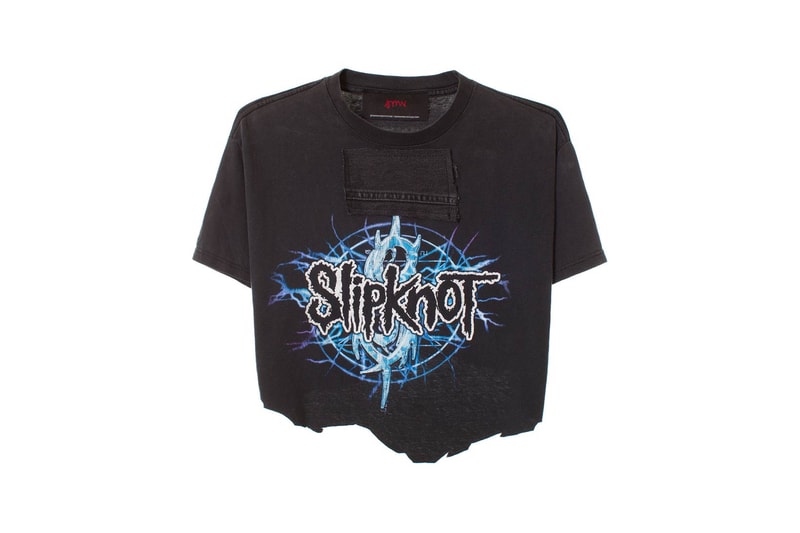 Sami Miro Vintage VFILES Slipknot Cropped Band Tee Black