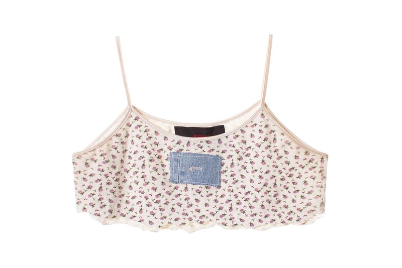 Sami Miro Vintage VFILES Cropped Floral Spaghetti Strap Top White