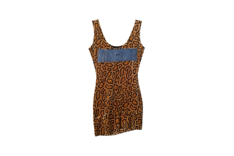 Sami Miro Vintage VFILES Snakeskin Dress With SMV Patch Brown Black